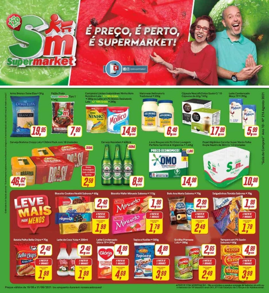 Encarte Supermarket ofertas e promoções Agosto 2021