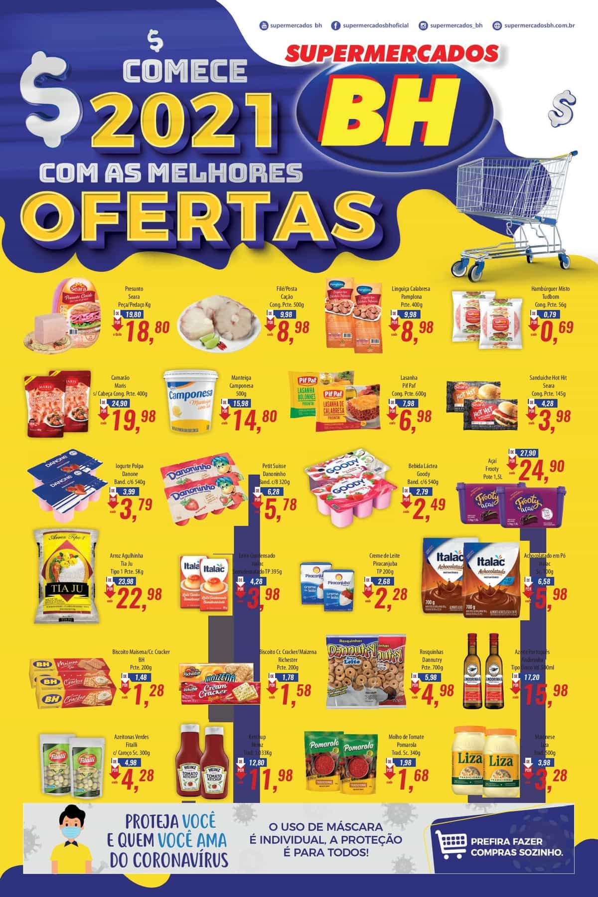 Ofertas Supermercados BH - Janeiro 2021 | Encartes e promoções